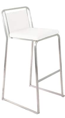 white leather stool